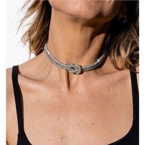 Rocknot Crystal knot adjustable choker